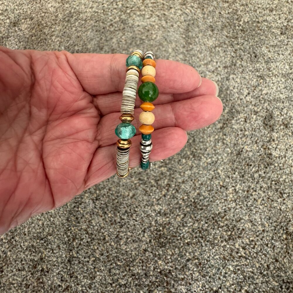Bundle of Two Alex and Ani Beaded Energy Bracelets